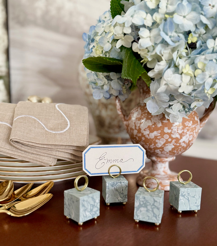 Marbled Paper Place Card Holders