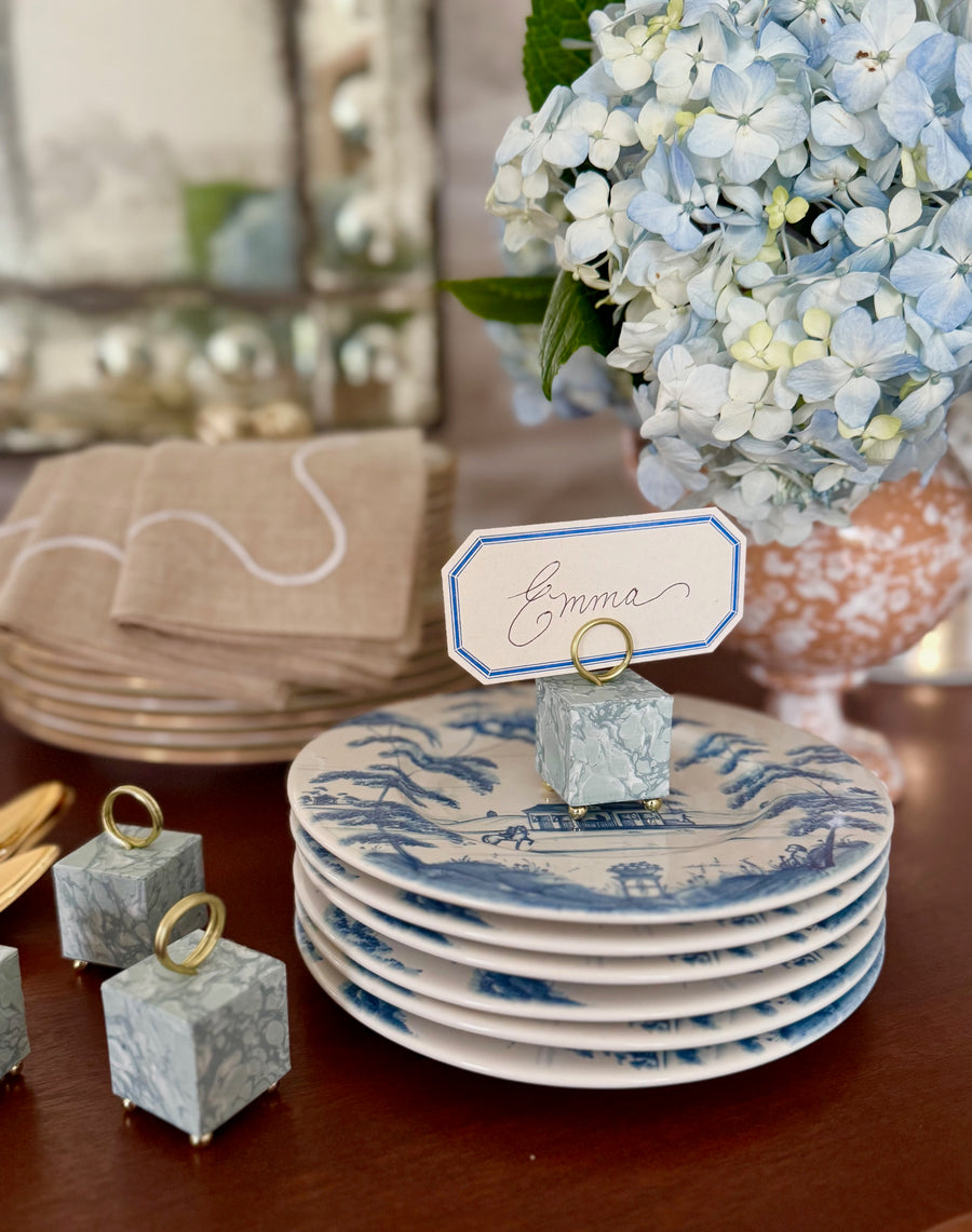 Marbled Paper Place Card Holders