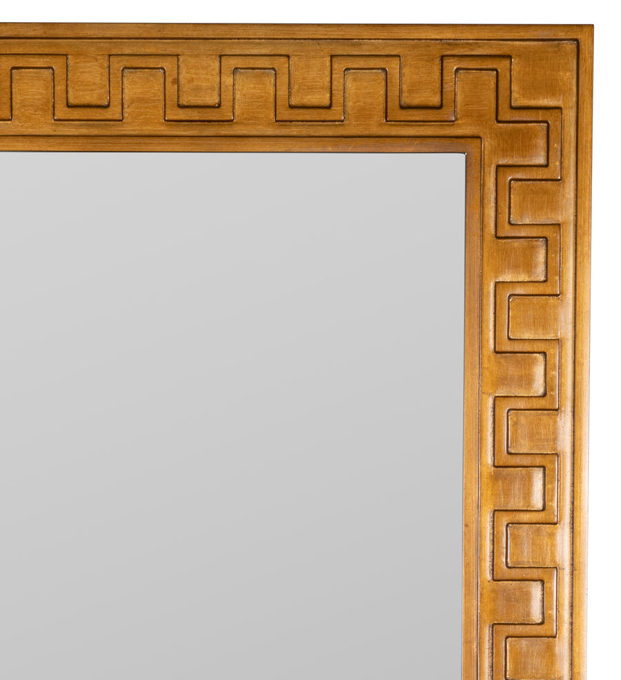 Brook Leaner Mirror in Antique Gold