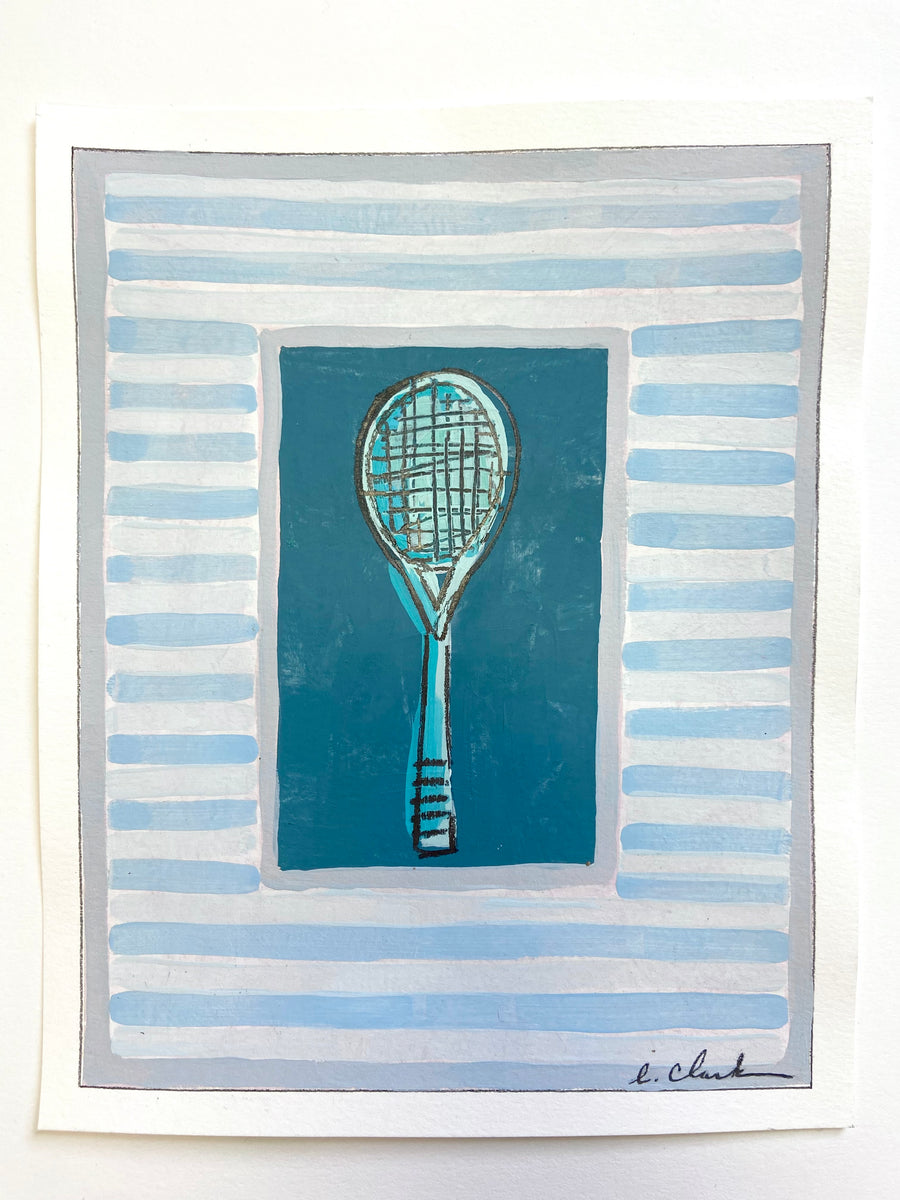 Racquet Club Blue & Gray Stripe