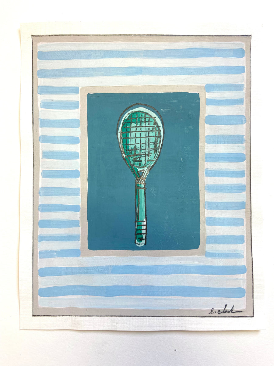 Racquet Club Blue & Khaki Stripe