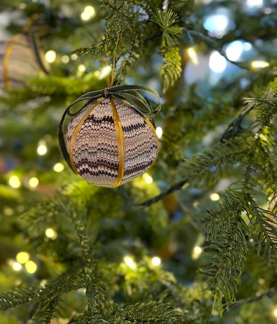 Marbled Paper Ornaments