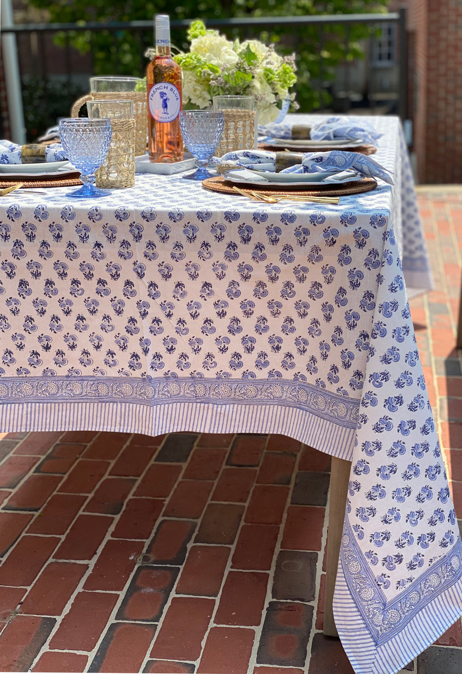 Quinn Block Print Tablecloth