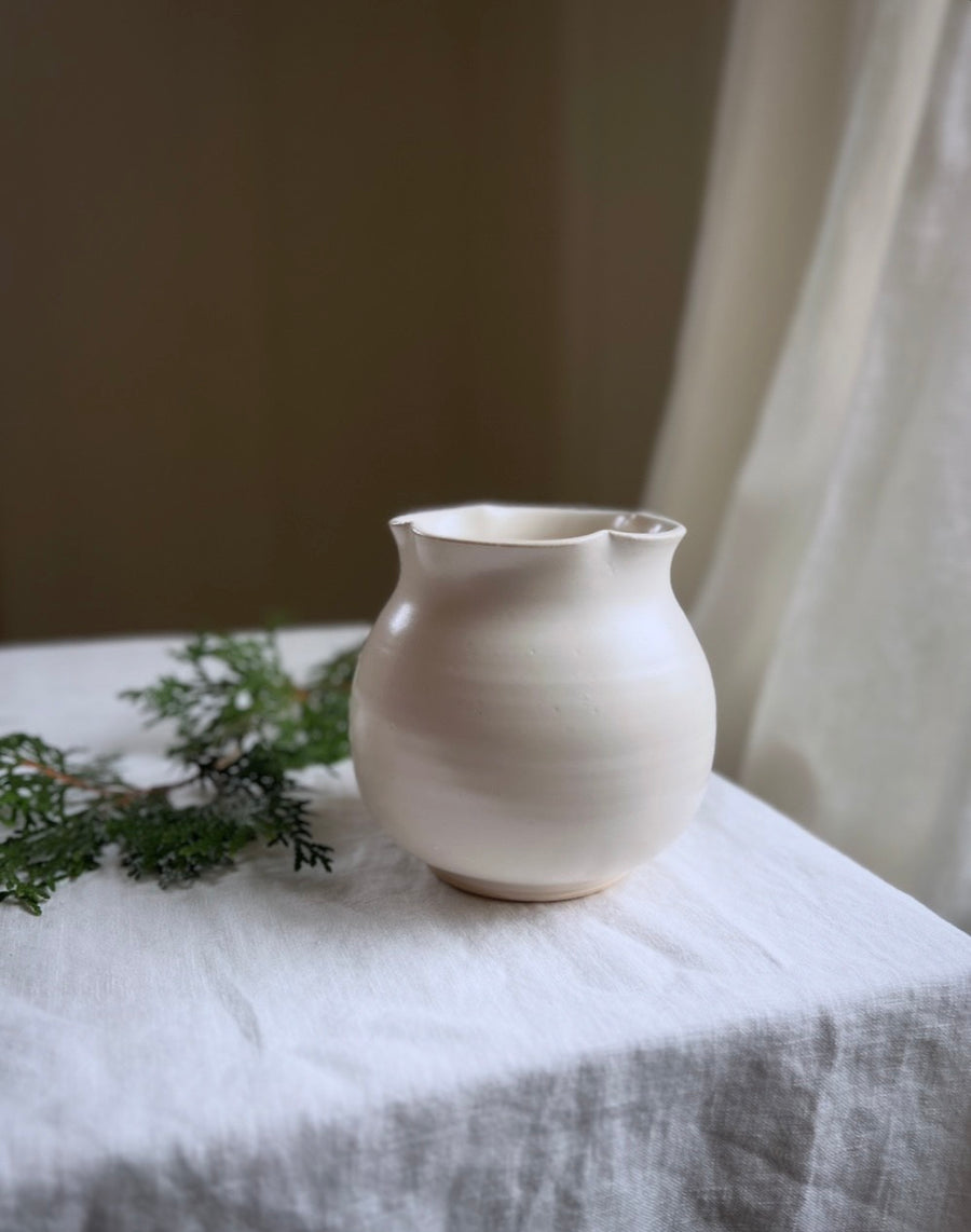 Scalloped Bud Vase