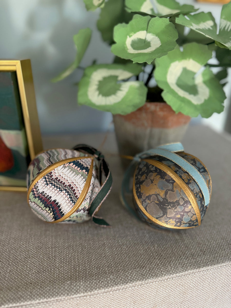 Marbled Paper Ornaments