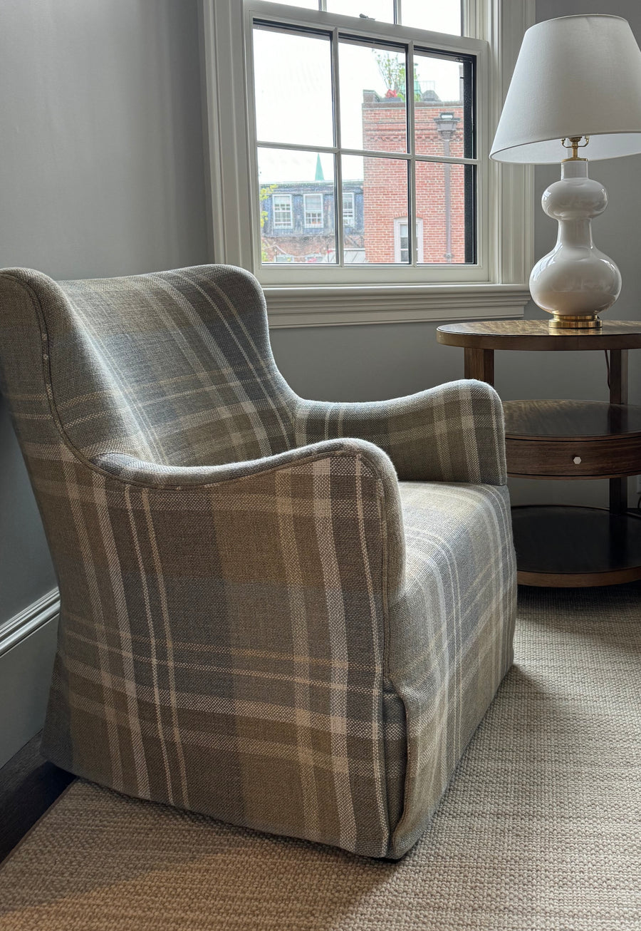 Lee Industries Chair in Colefax & Fowler Donovan Plaid