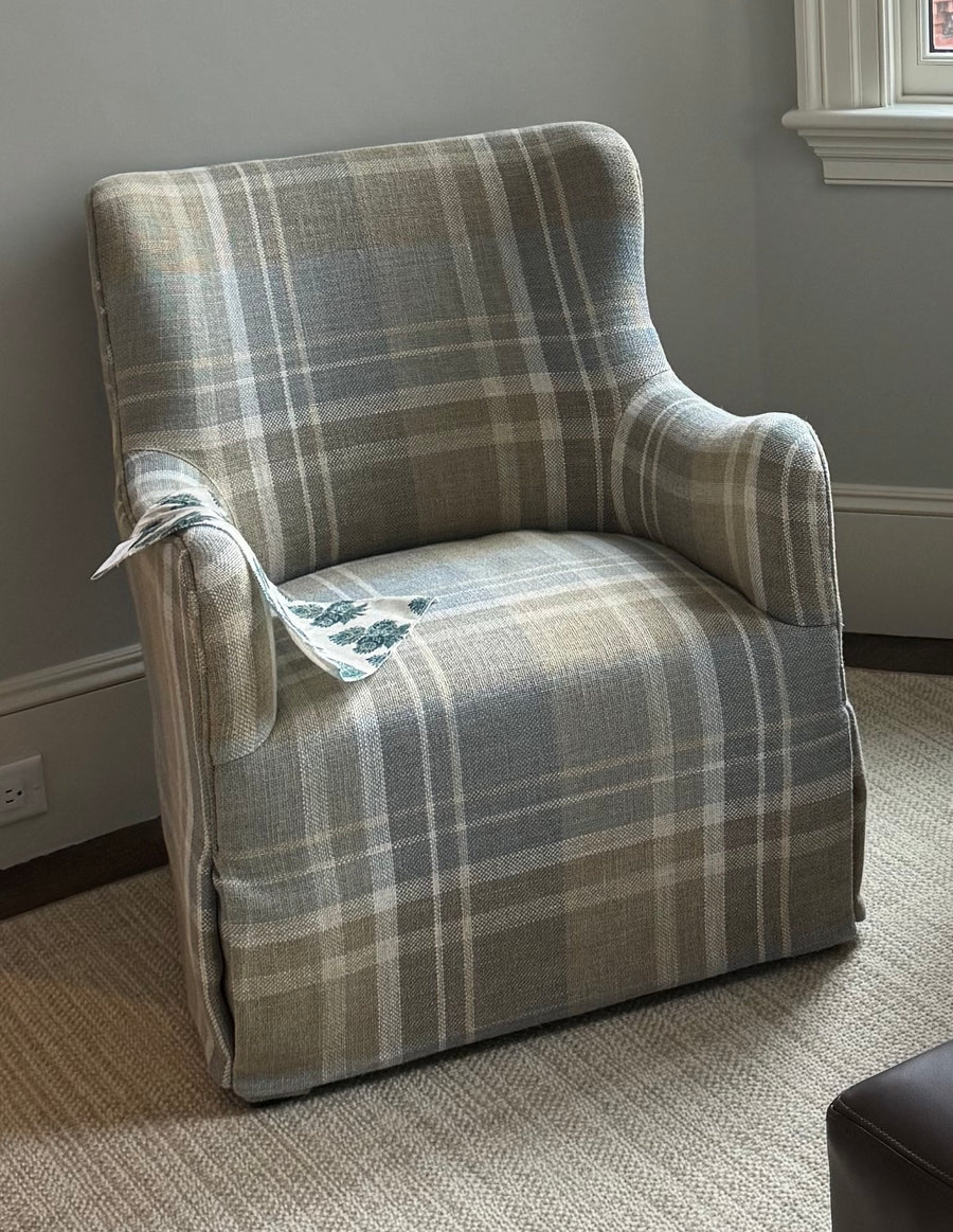 Lee Industries Chair in Colefax & Fowler Donovan Plaid