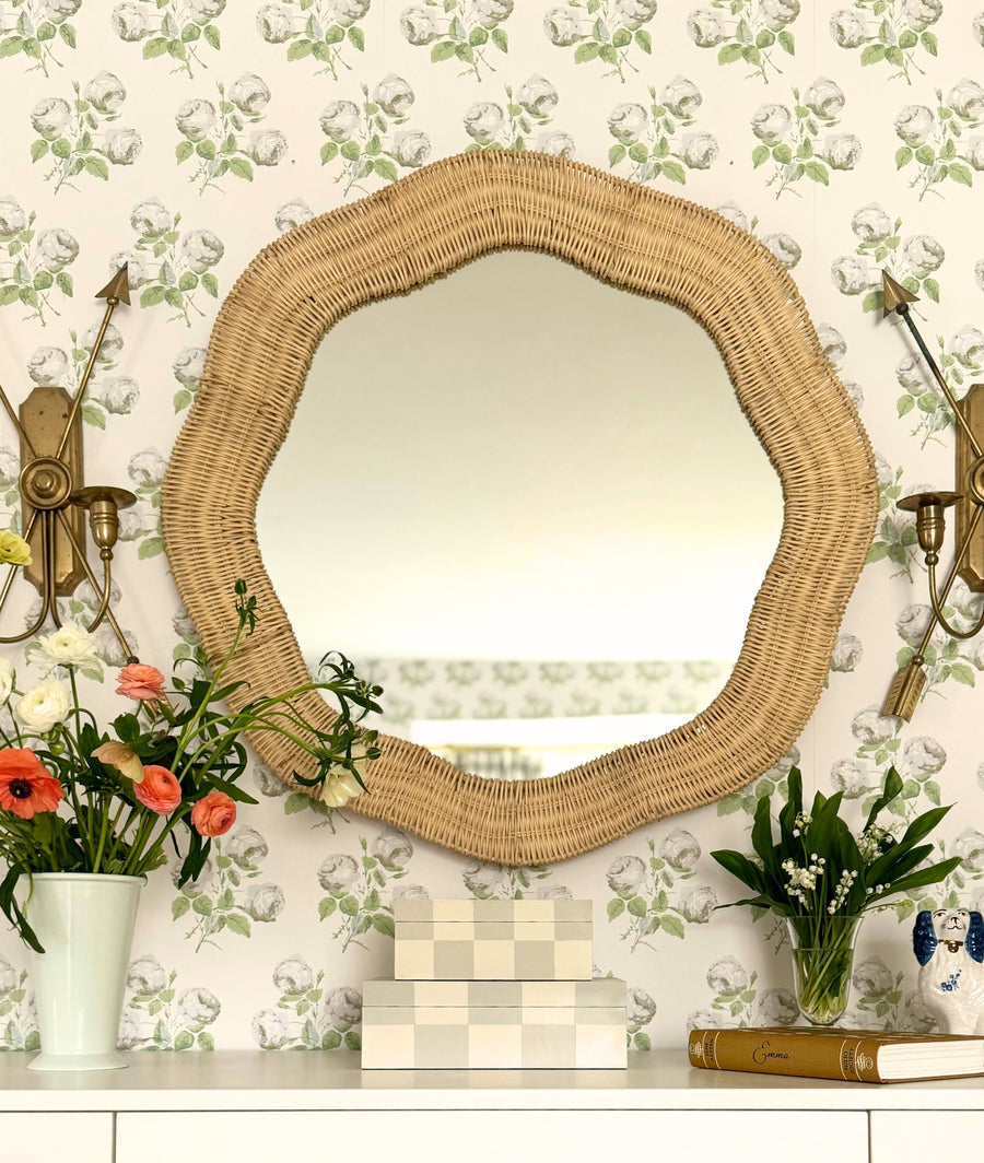 Round Linden Mirror