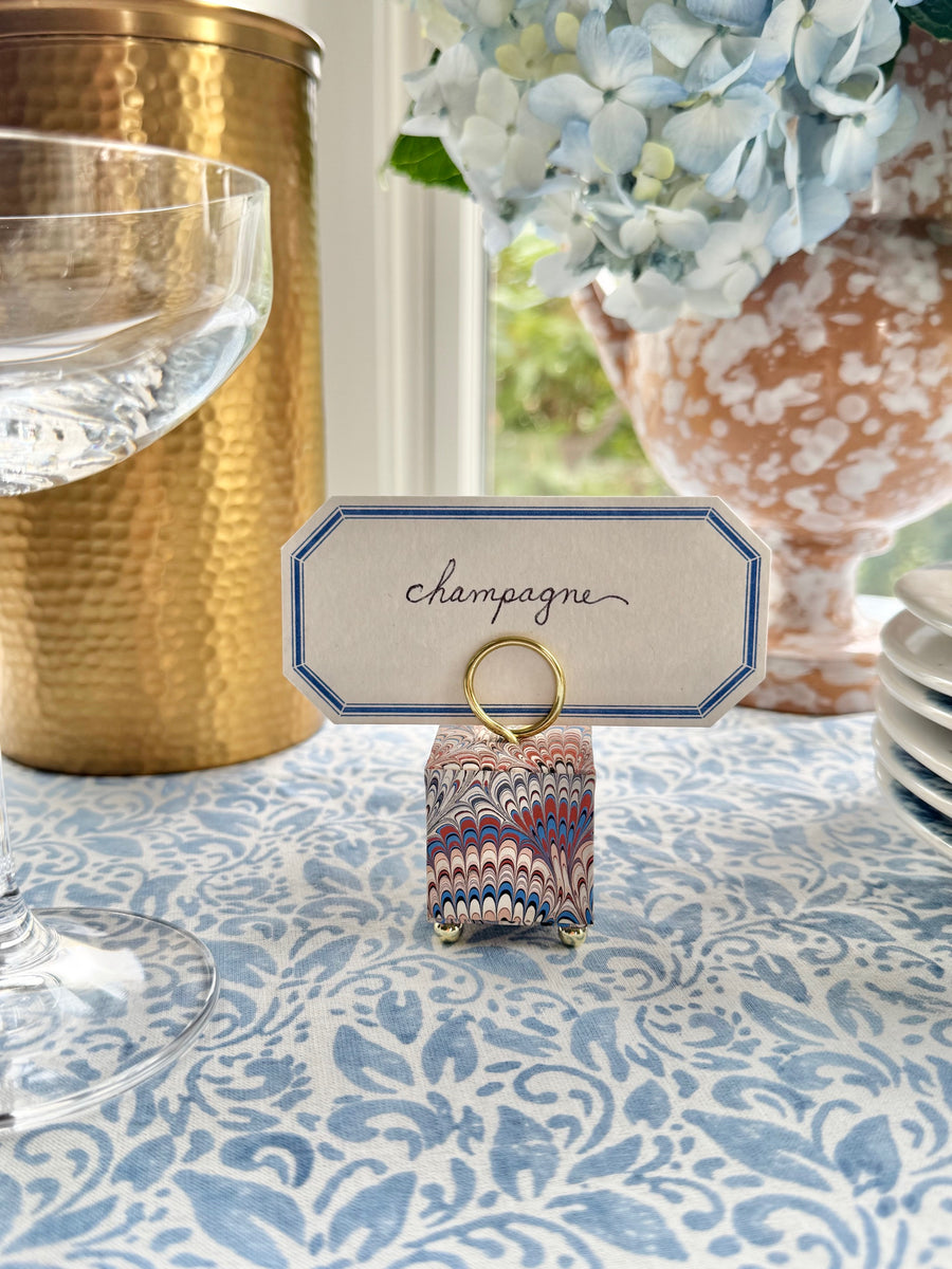 Marbled Paper Place Card Holders