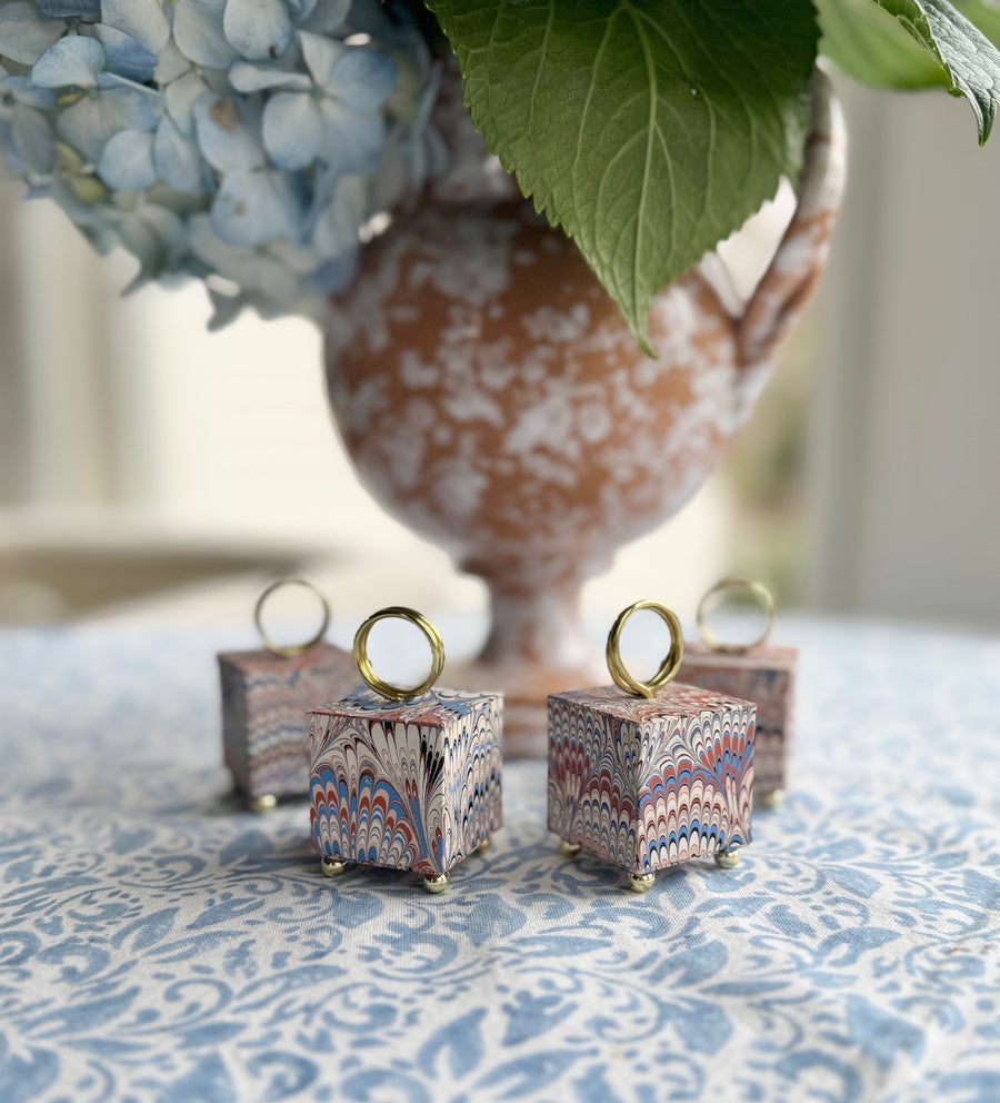 Marbled Paper Place Card Holders