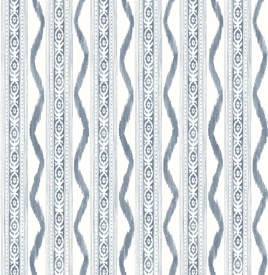 Rhys Ikat Stripe Wallpaper